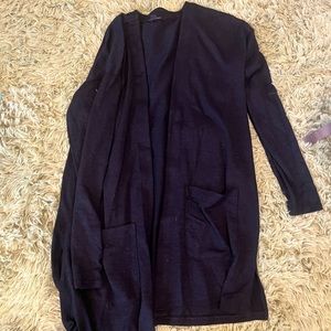 black long thin cardigan